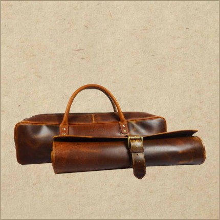 Chef Bag and Knife Case - Signature Leather Knife Roll